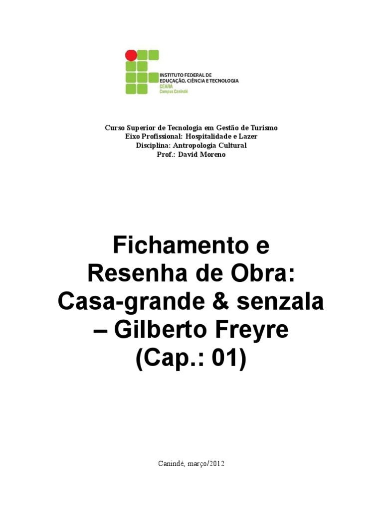 Pdf De Casa Grande E Senzala Resumo