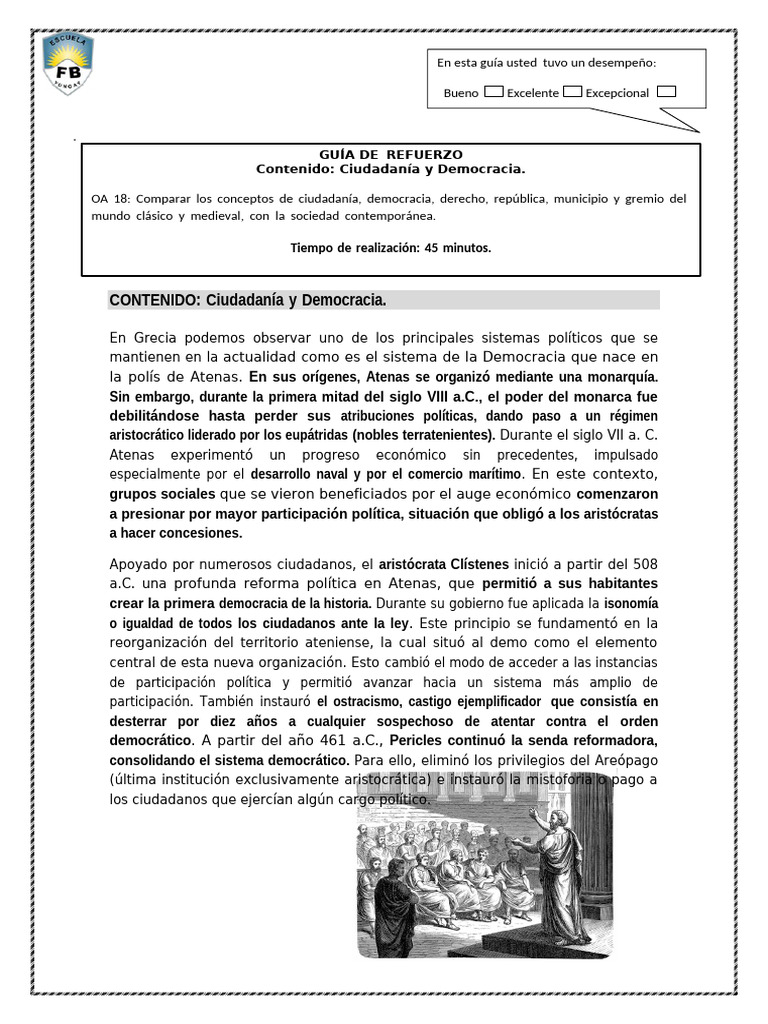Ciudadanía y Democracia en Atenas | PDF | Democracia | Ideologías políticas