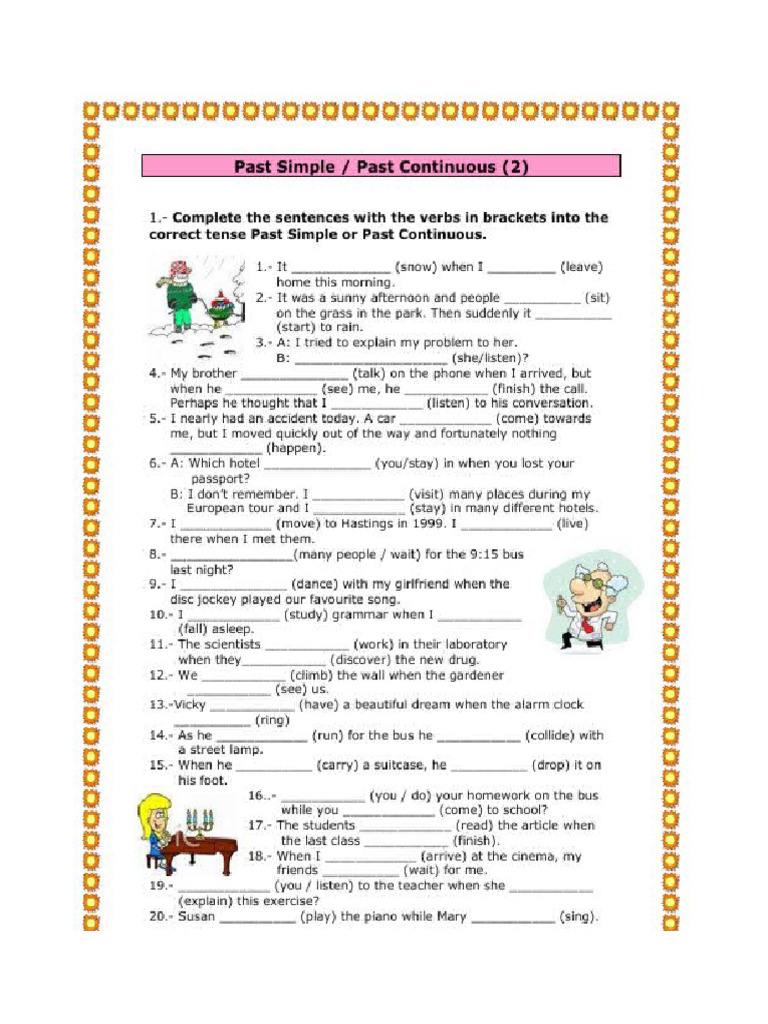 Past Simple and Continuous | PDF