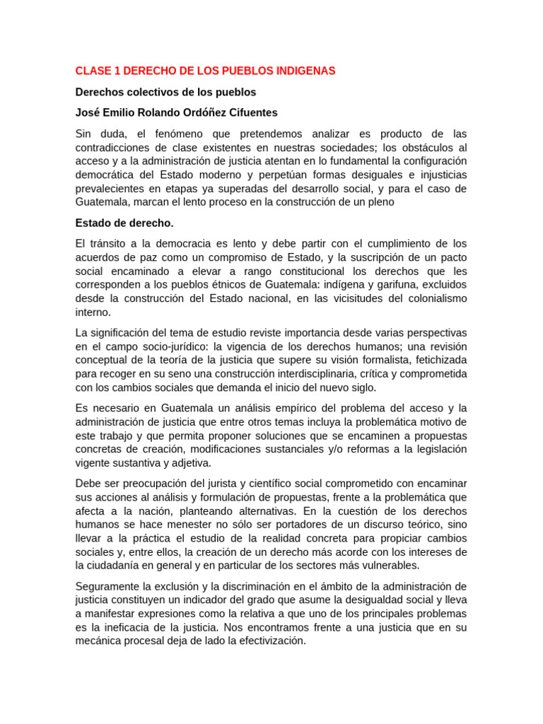 Derechos de los Pueblos Indígenas en Guatemala | PDF | Pobreza e ...