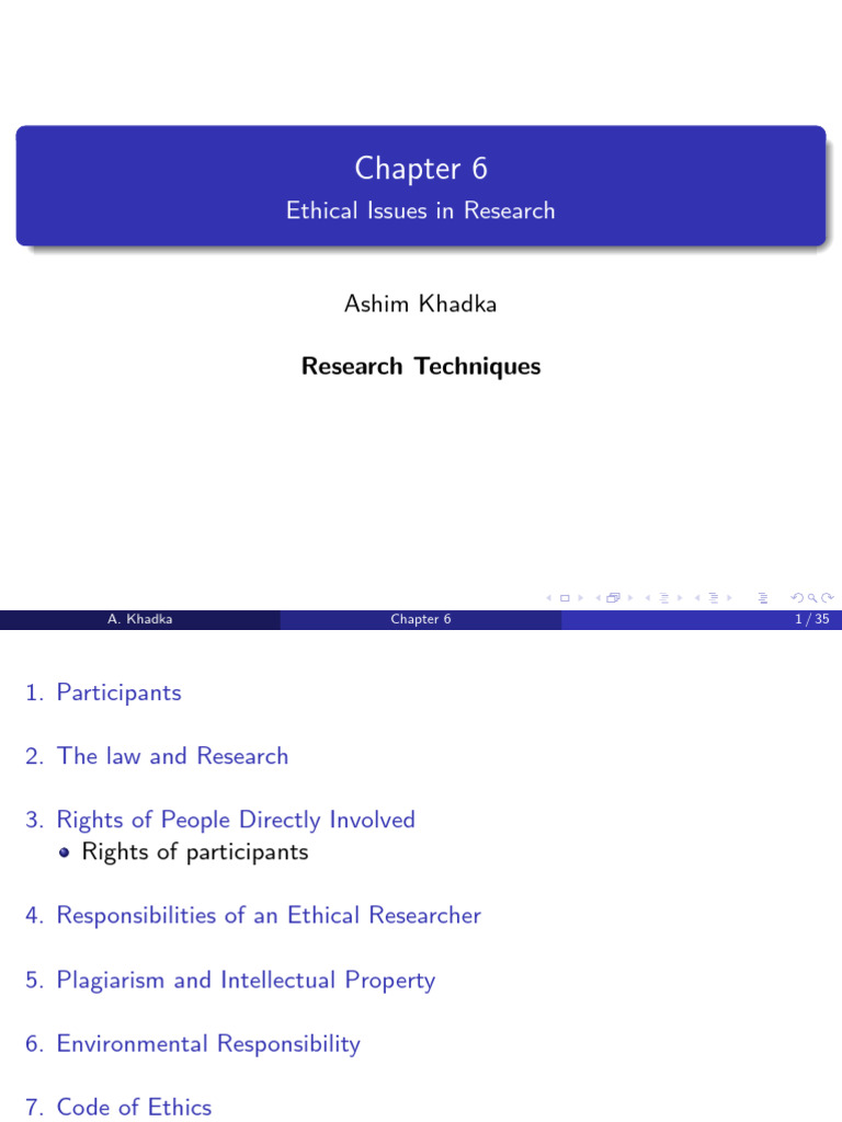 Chap 6 Ethical Issues in Research | PDF | Plagiarism | Privacy