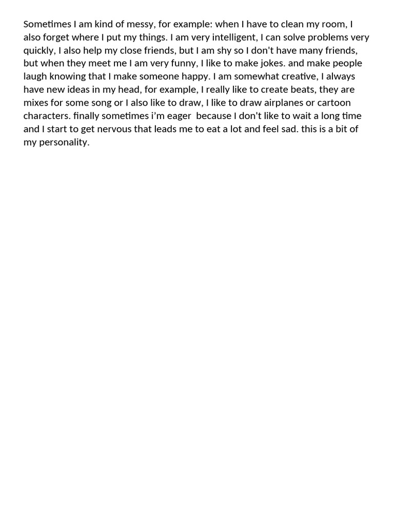 My Personality Traits and Hobbies | PDF