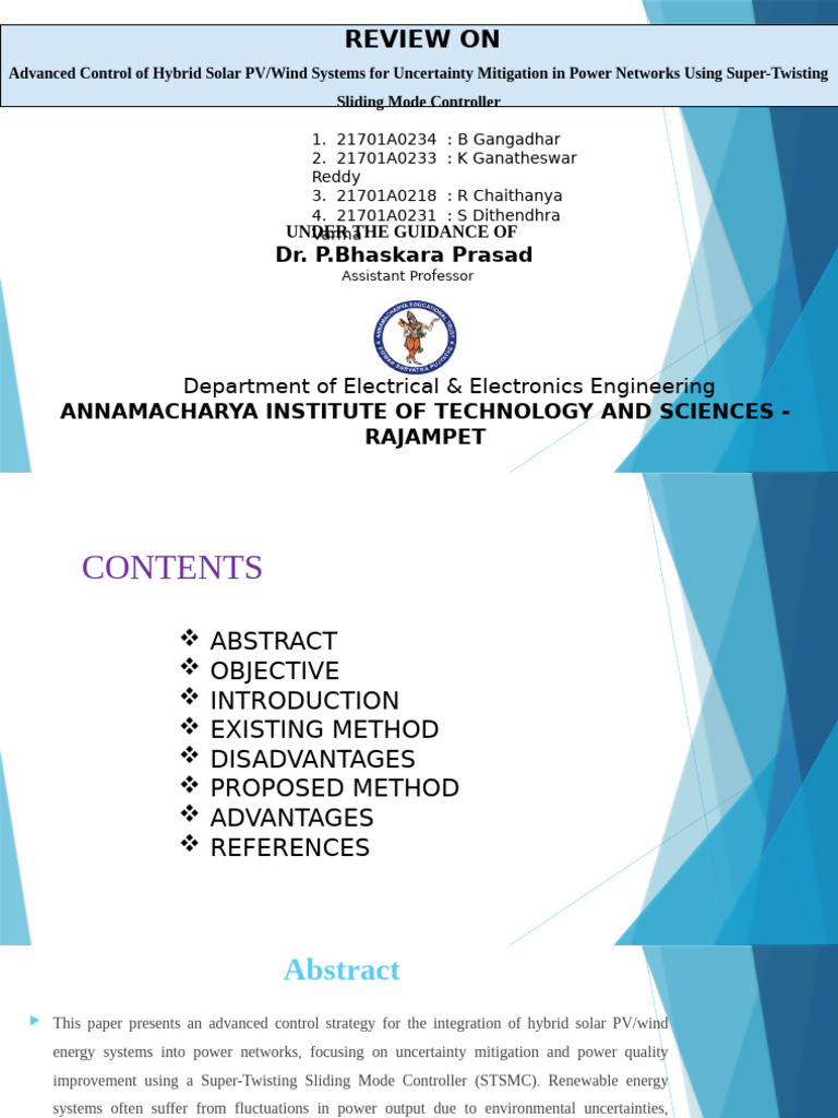 Advanced Control for Hybrid Solar-Wind Systems | PDF | Wind Power ...