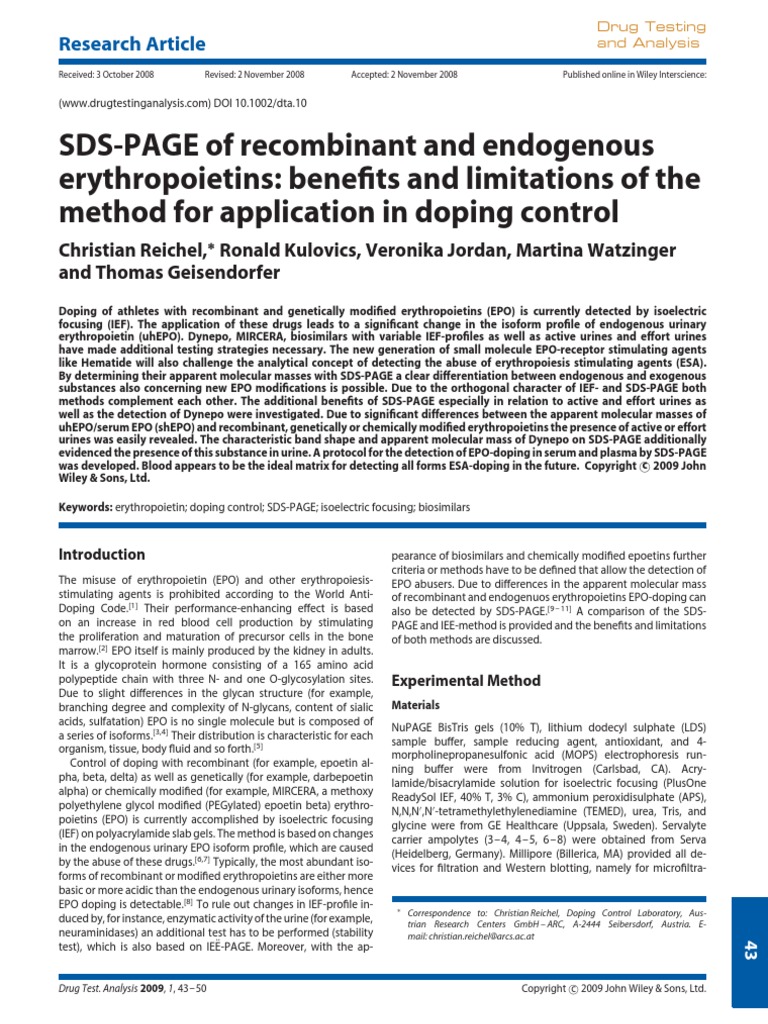 Sds Methode Limitations PDF Western Blot Gel Electrophoresis