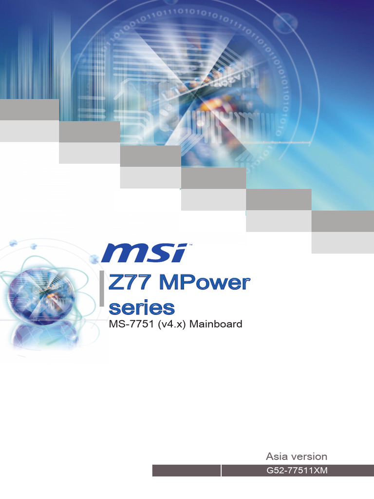 7751v4.0 (G52-77511XM) (Z77 MPower) ASIA | PDF | Usb | Hdmi