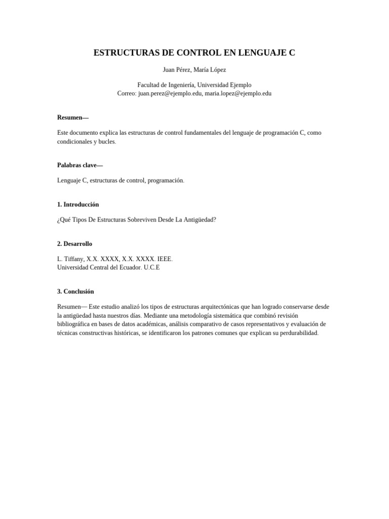 Estructuras de Control en C | PDF