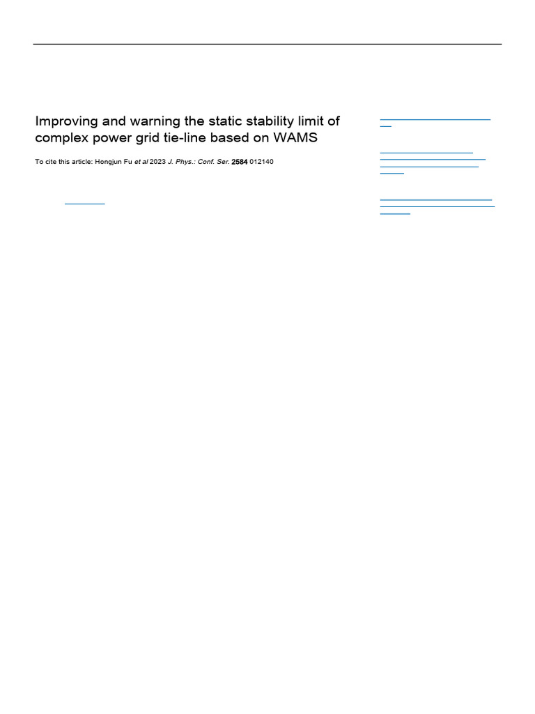 Enhancing Stability Limits of Power Grids | PDF | Electric Power ...