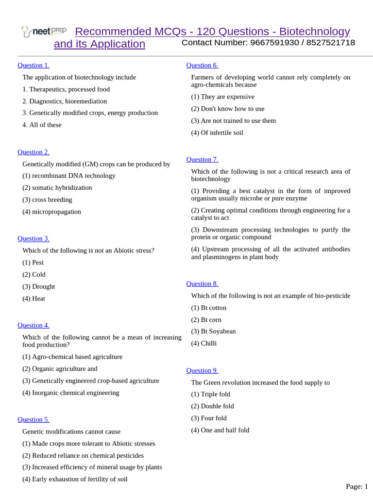 12 - Biotechnology and Its Application | PDF | Rna Interference | Sense ...