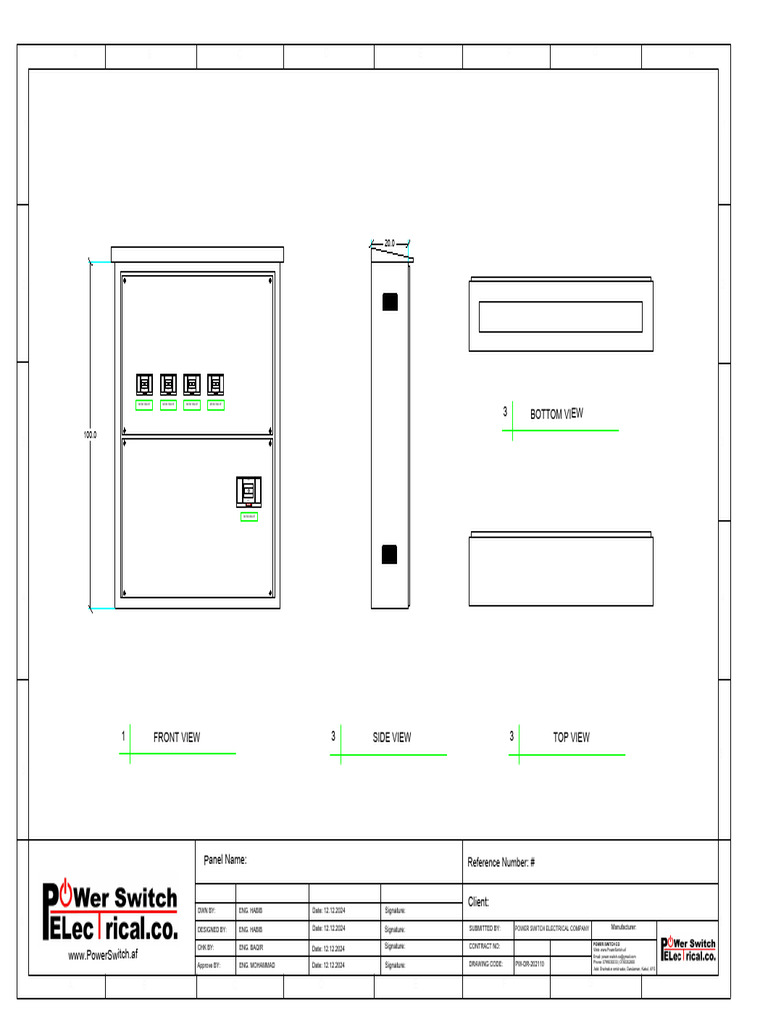 Power Switch Electrical Drawing Details | PDF