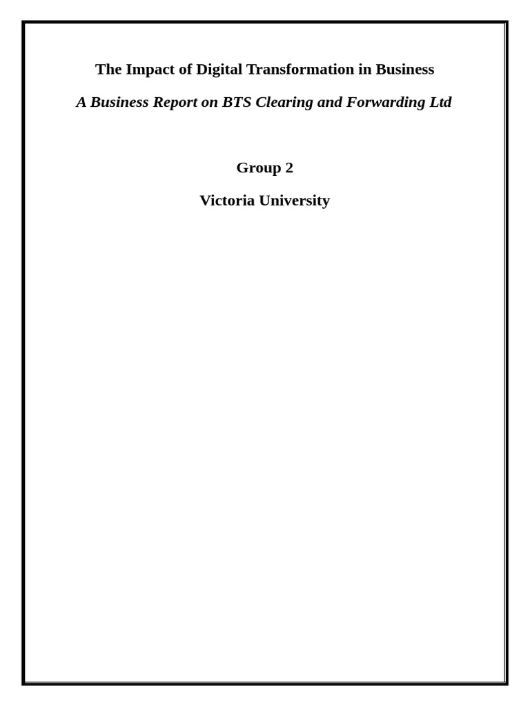 Digital Transformation Report Updated | PDF | Automation | Computer ...