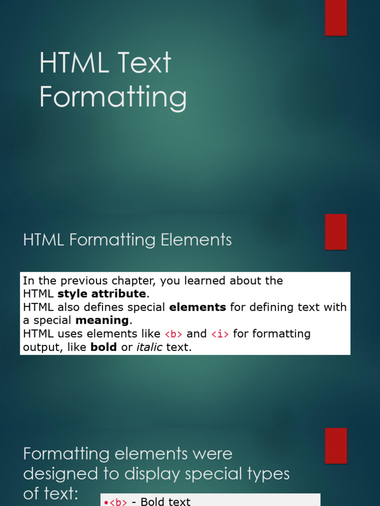 html-formatting | PDF