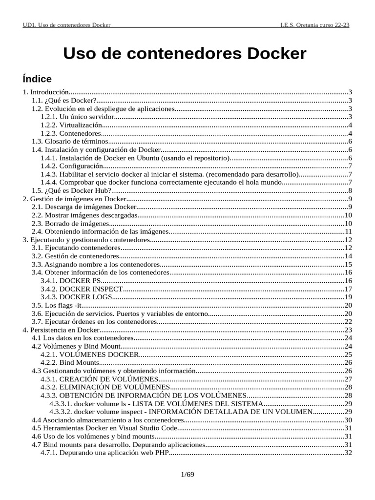 Introducción a Docker y gestión de contenedores | PDF | Software del ...