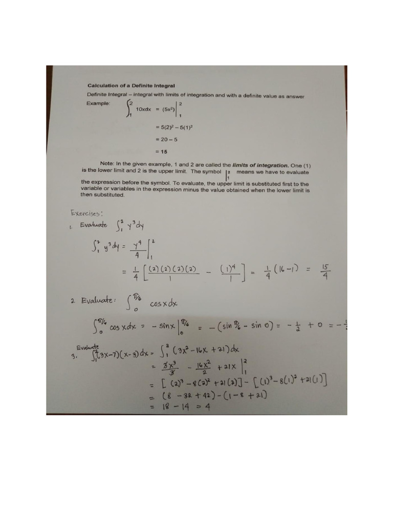 Math 228 - Definite Integral - Plane Areas | PDF