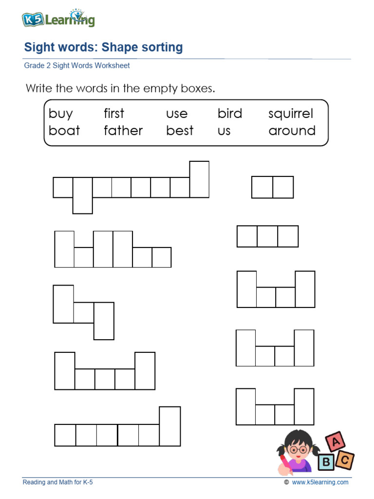 Grade 2 Sight Word Shapes Zpe | PDF