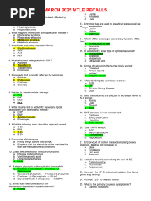 March 2025 MTLE Recalls