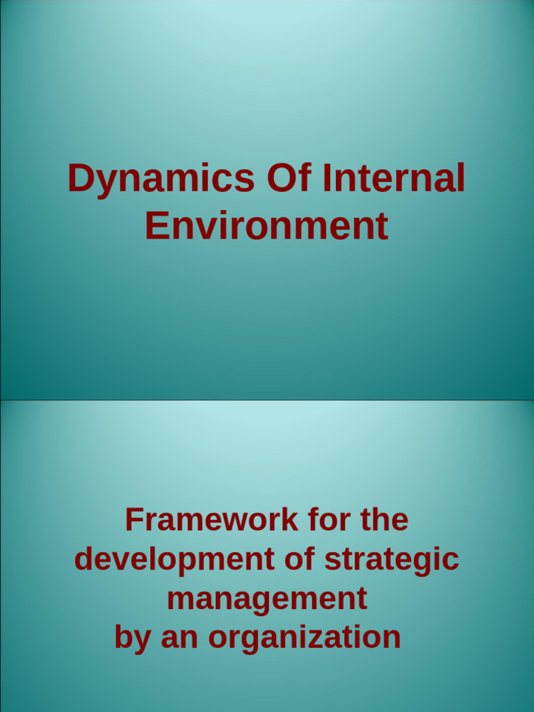 Internal Environment Dynamics in Strategy | PDF | Business | Business ...