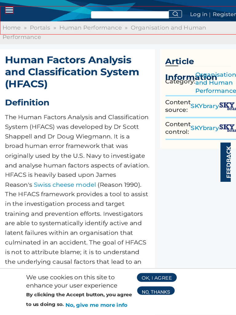 HFACS Framework for Aviation Safety | PDF
