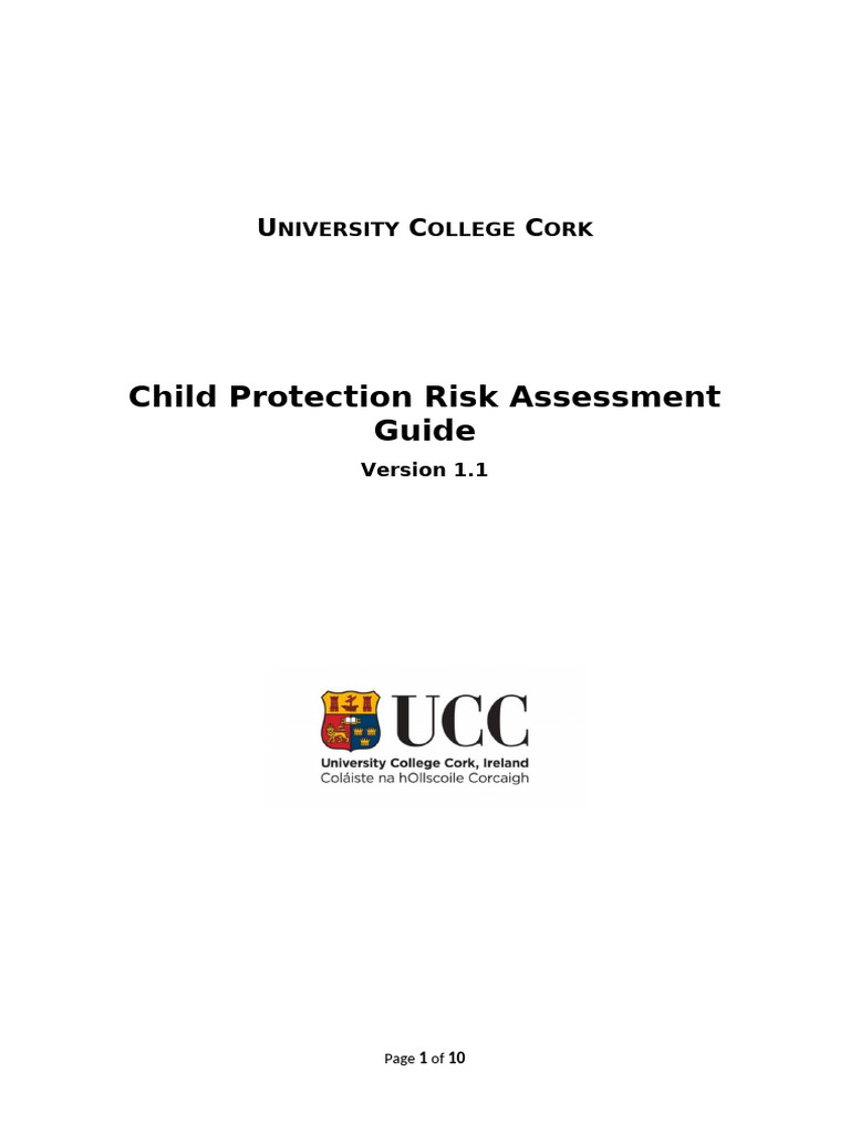 Child Protection Risk Assessment Guide | PDF | Risk | Risk Management