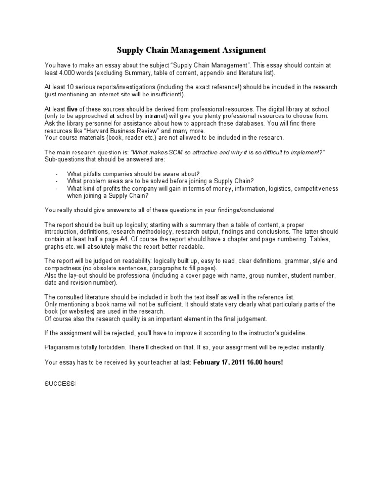 Supply chain management conclusion picture