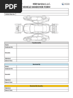 Car Handover Form Template | PDF