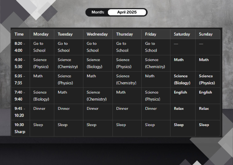 Home Schedule | PDF