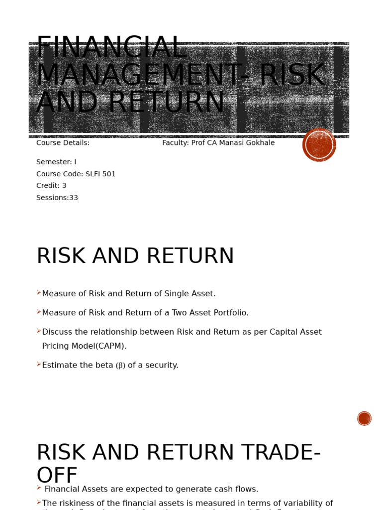 Risk and Return in Financial Management | PDF | Capital Asset Pricing ...