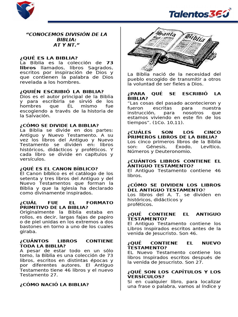 División y Significado de la Biblia | PDF | Biblia | Viejo Testamento