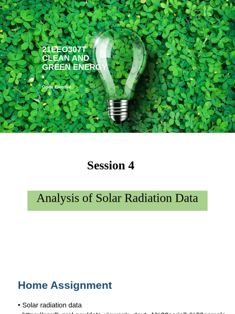 Solar Radiation Data Analysis Guide | PDF | Photovoltaic System ...