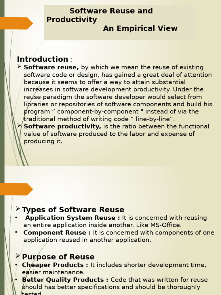 Software Reuse Benefits and Barriers | PDF