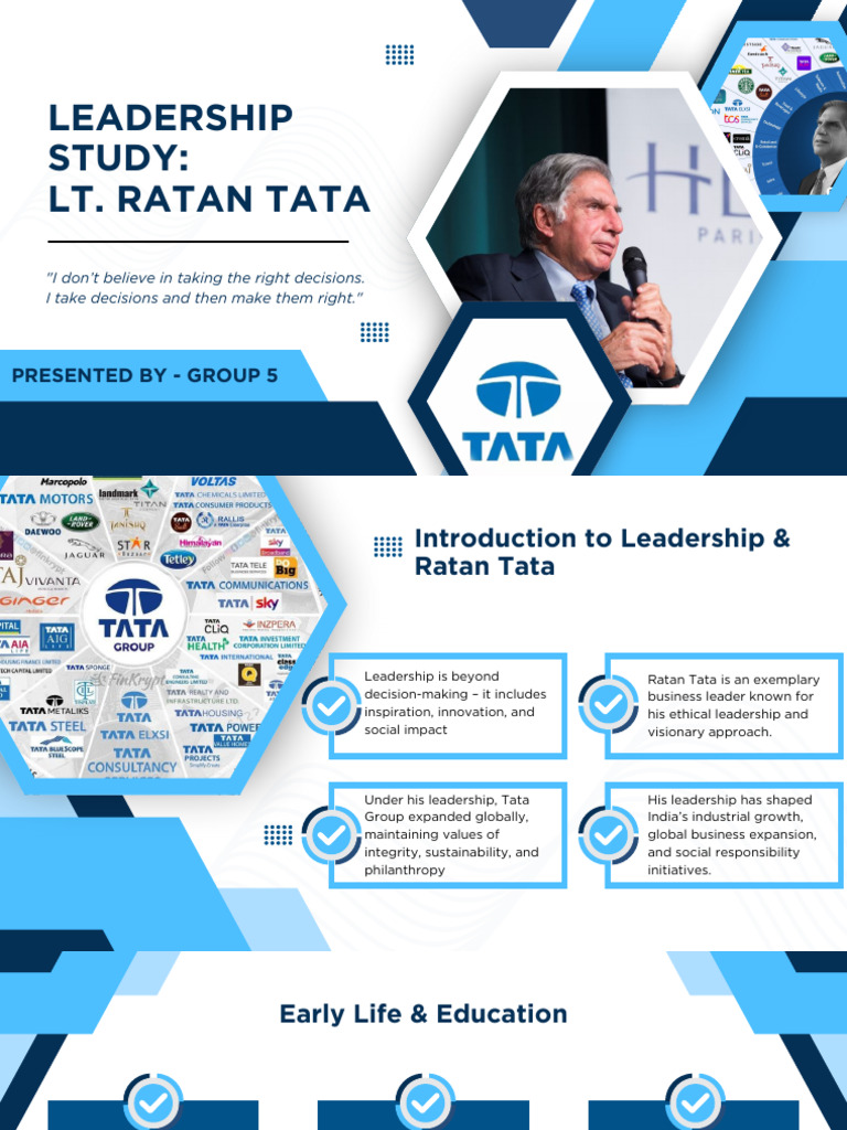 Ratan Tata: Leadership and Legacy Insights | PDF | Leadership