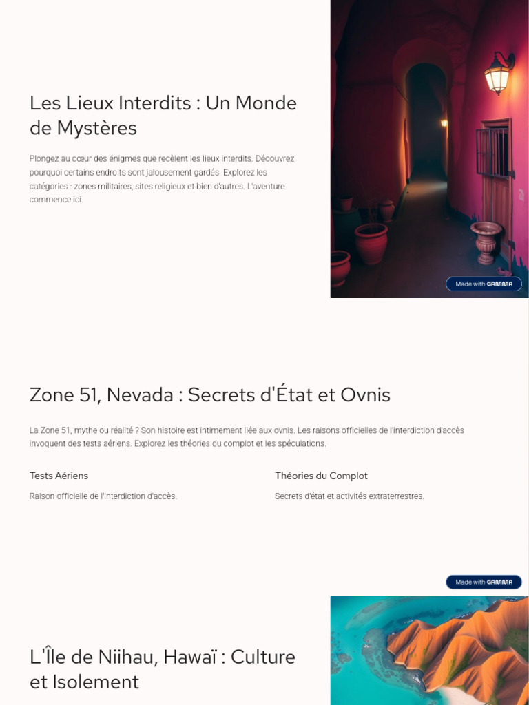 Mystères des Lieux Interdits à Explorer | PDF | Hawaï | Objet volant ...