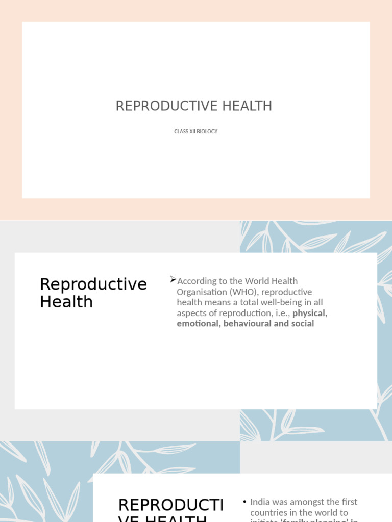 Understanding Reproductive Health Issues | PDF | Sexually Transmitted ...