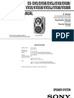 SS-DX5 Speaker System Service Manual