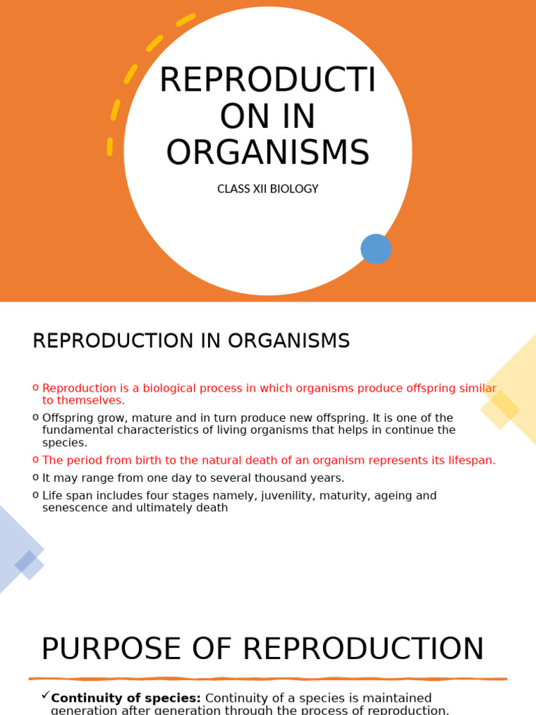 CH 1 Reproduction in Organisms | PDF | Fertilisation | Reproduction