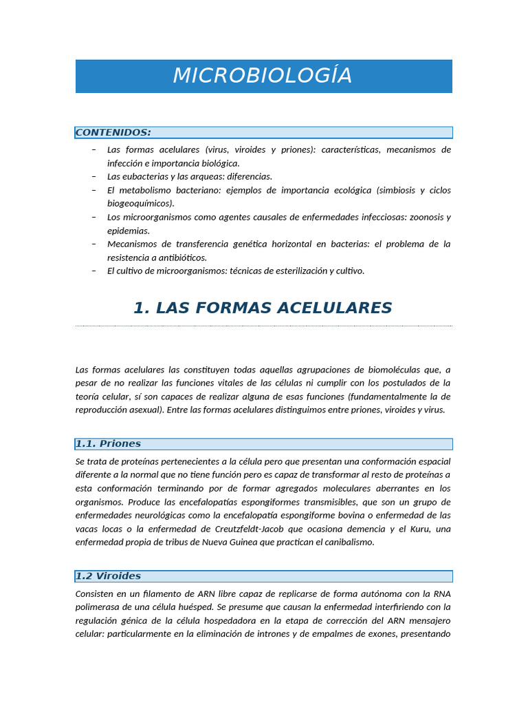 Microbiología: Virus, Bacterias y Enfermedades | PDF | Las bacterias ...
