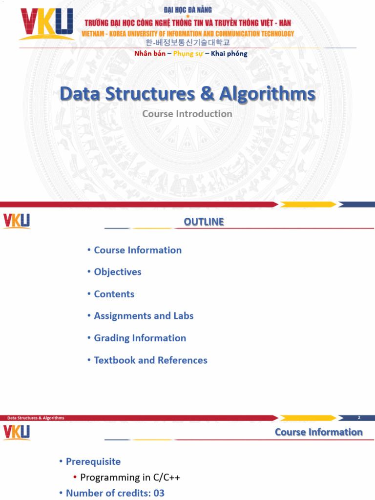 Data Structures & Algorithms Course Overview | PDF | Algorithms | Data ...
