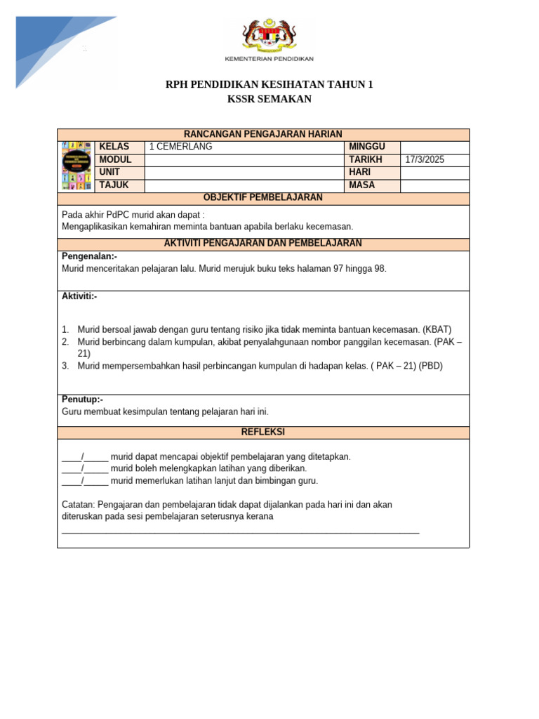 RPH PK THN 1 V3 (M39) | PDF