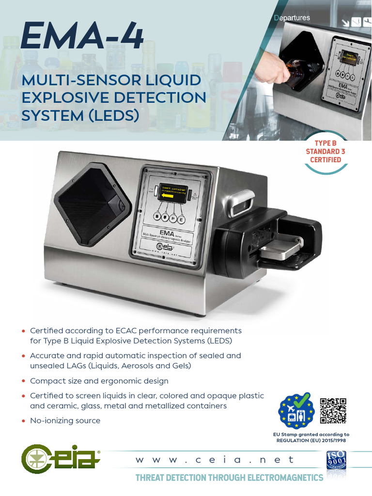EMA-4 Liquid Explosive Detection System | PDF | Drink | Materials