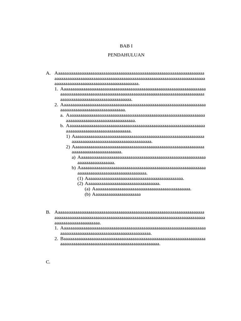 Panduan Penomoran Subbab yang Benar | PDF