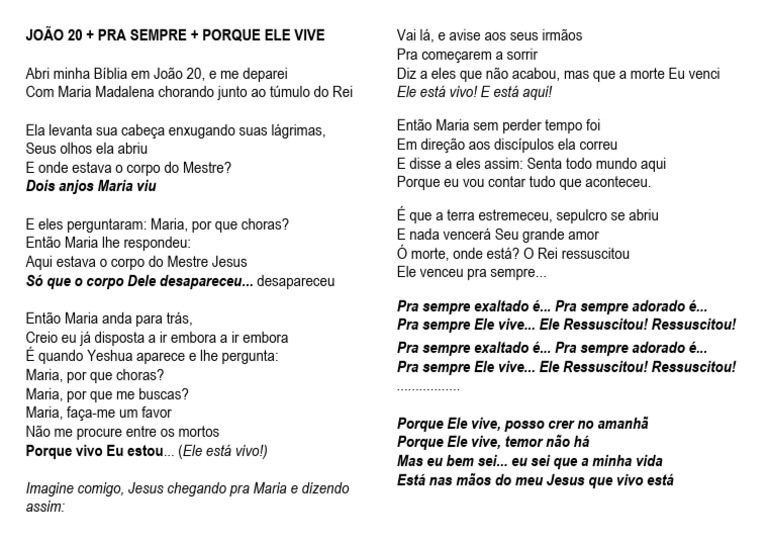 JOÃO 20 Letra | PDF