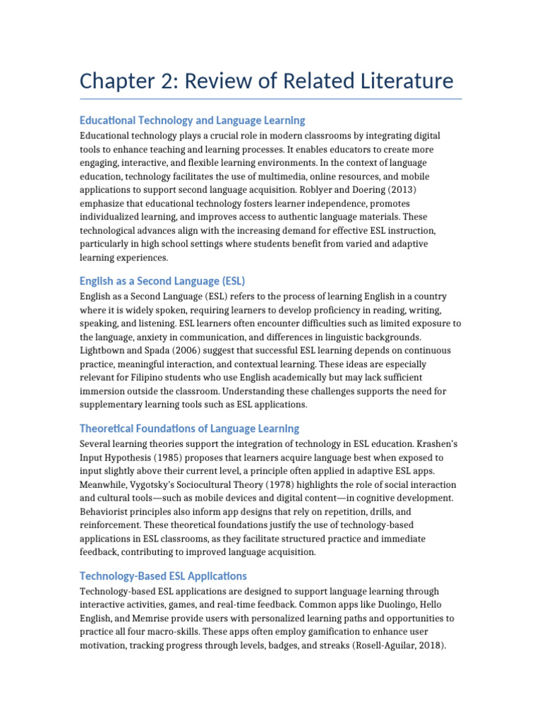 ESL Learning with Technology Insights | PDF | English As A Second Or ...