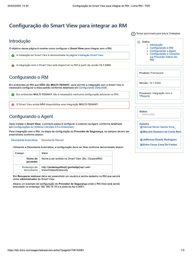 Configuração do Smart View no RM | PDF | Tecnologia da Informação ...