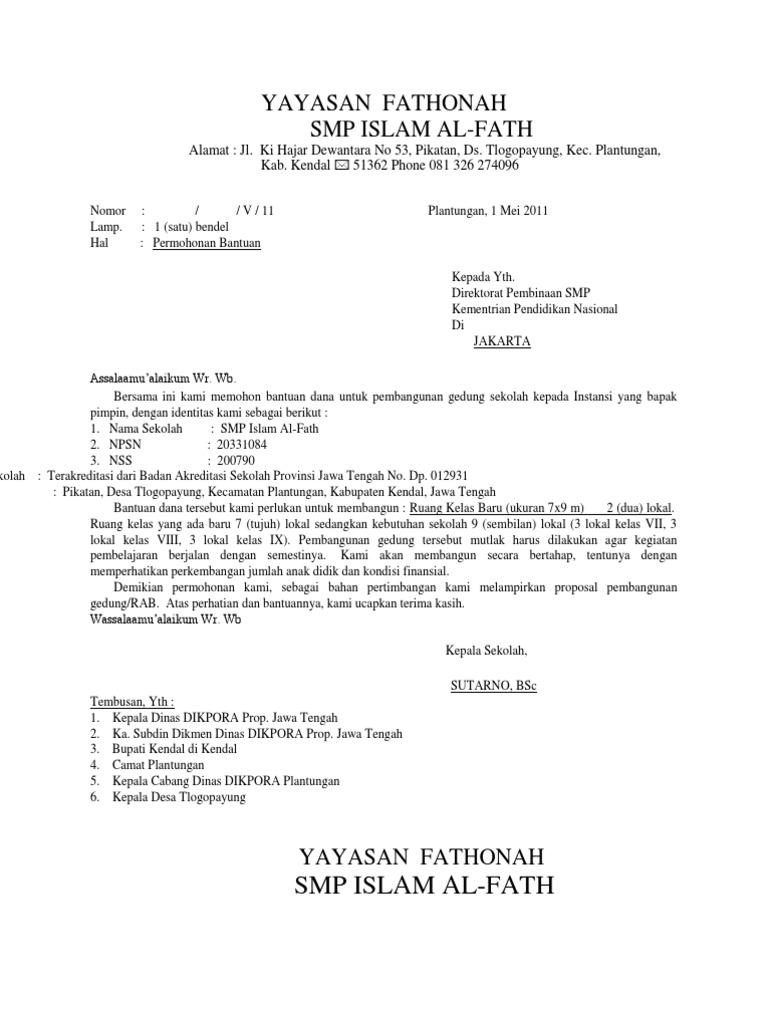 Contoh Proposal Rehab Gedung Paud