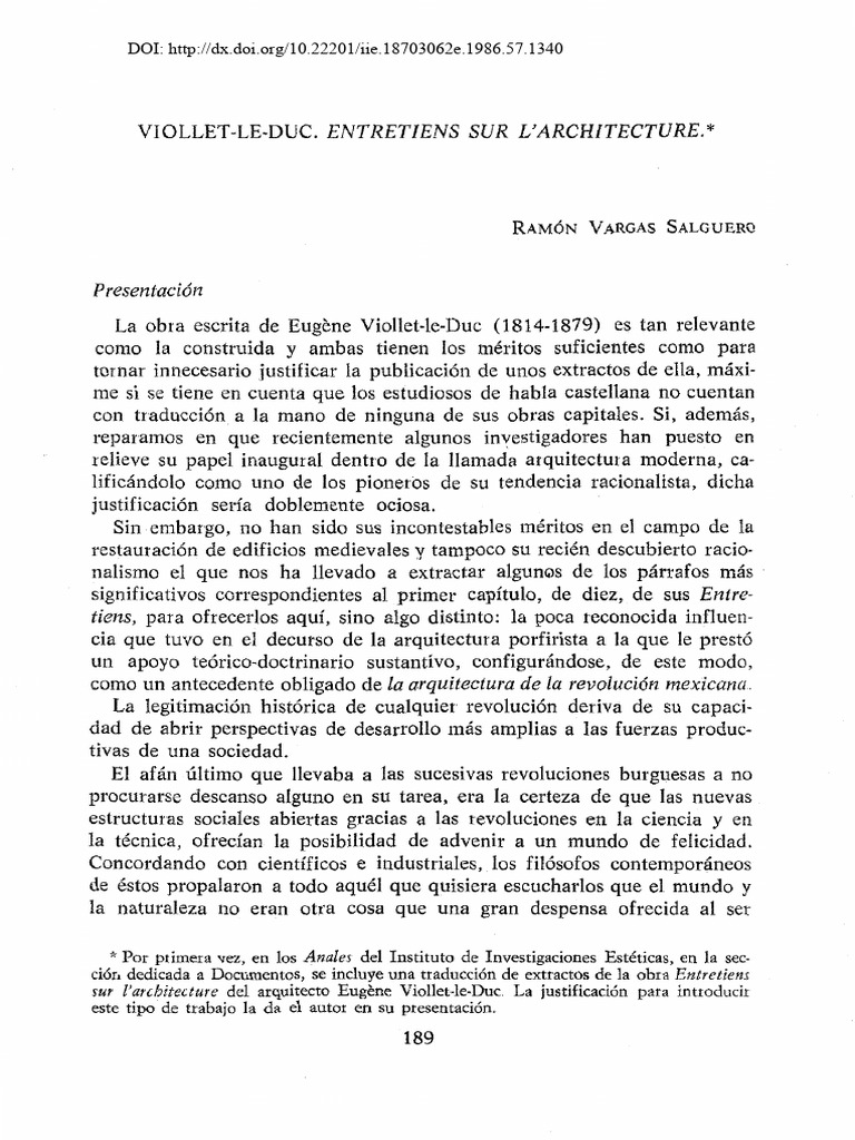 Viollet-le-Duc - Entretiens Sur L'architecture (Tome 2, 1872) - Édition Originale, Relié, état D'usage