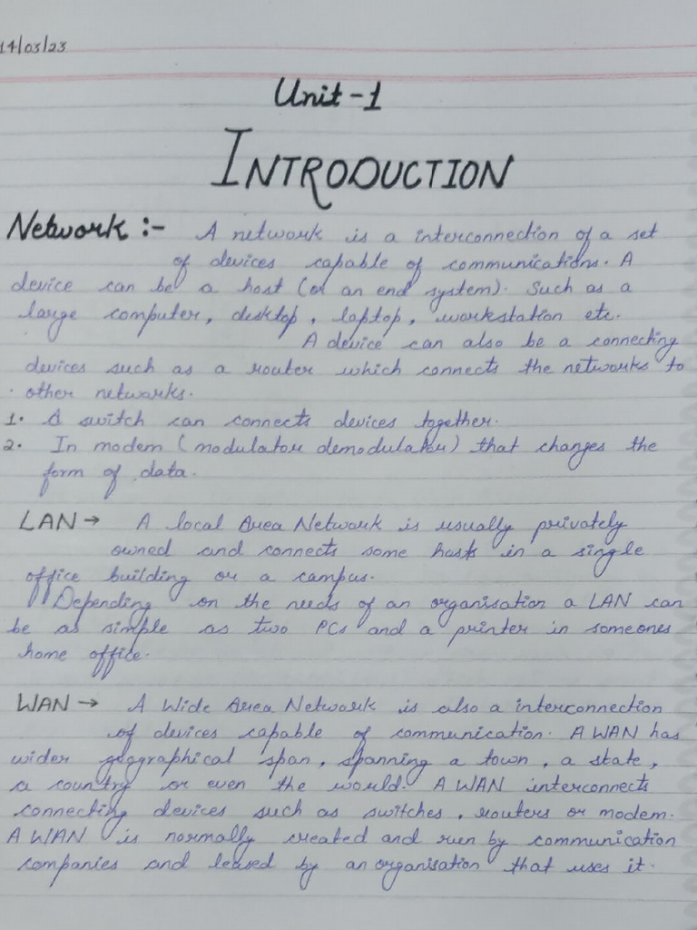 Computer Network Notes | PDF