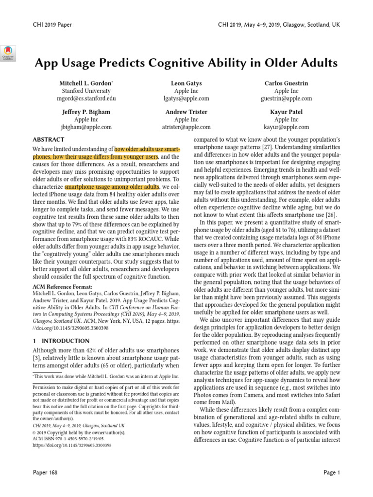 3-App Usage Predicts Cognitive Ability in Older Adults | PDF | I Phone ...