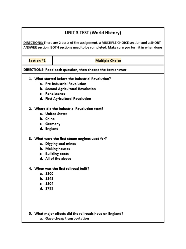 World History Unit 3 Test Guide | PDF | Communism | Social Ideologies