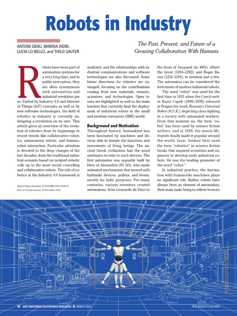 Evolution of Industrial Robotics | PDF | Robot | Robotics