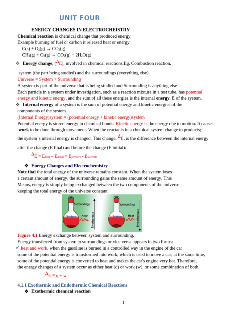 Energy Changes in Electrochemistry | PDF | Anode | Ion