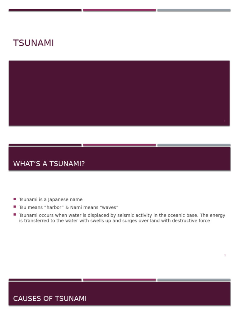 Lecture 11 Tsunamis | PDF | Tsunami | Earthquake Engineering